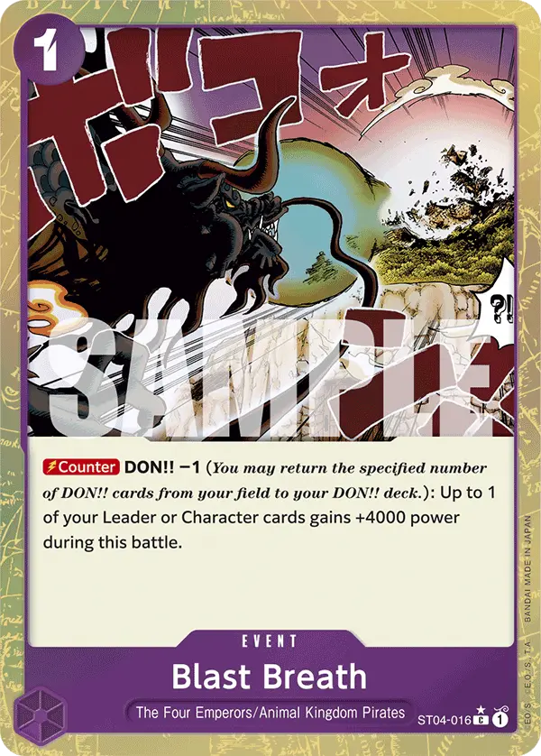 Blast Breath (Textured Foil), Premium Booster -The Best- ST04-016