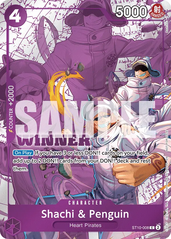 Shachi & Penguin (Winner Pack 2025 Vol. 4), One Piece Promotion Cards ST10-008