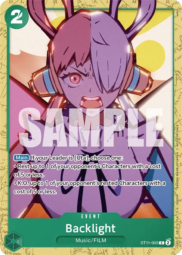 Backlight (Starter Deck 11: Uta Deck Battle), One Piece Promotion Cards ST11-003