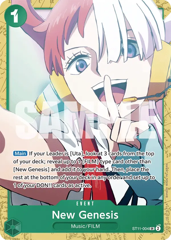 New Genesis, Starter Deck 16 GREEN Uta ST11-004