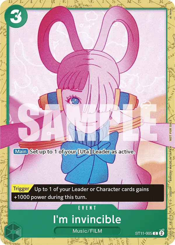 I'm invincible (Starter Deck 11: Uta Deck Battle), One Piece Promotion Cards ST11-005