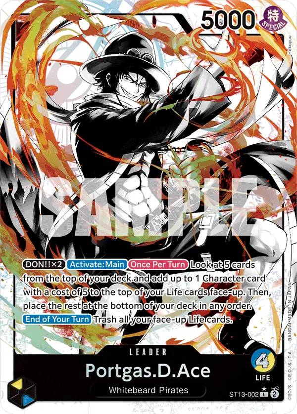 Portgas.D.Ace (Alt Art), Ultra Deck The Three Brothers ST13-002