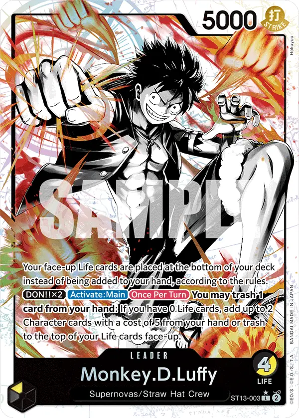 Monkey.D.Luffy (Alt Art), Ultra Deck The Three Brothers ST13-003