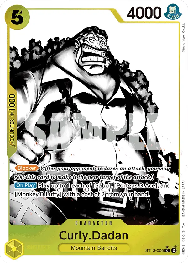 Curly.Dadan (Alt Art), Ultra Deck The Three Brothers ST13-006