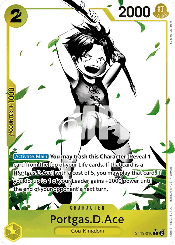 Portgas.D.Ace (Alt Art), Ultra Deck The Three Brothers ST13-010