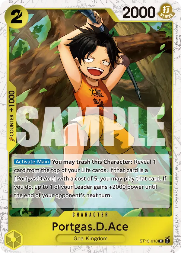 Portgas.D.Ace (Pirate Foil), Premium Booster -The Best- Vol. 2 ST13-010
