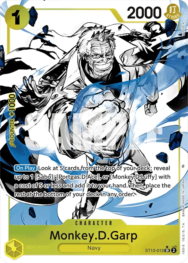 Monkey.D.Garp (Alt Art), Ultra Deck The Three Brothers ST13-013