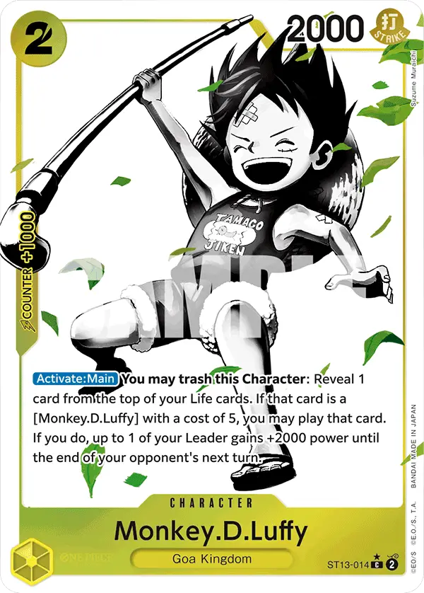 Monkey.D.Luffy (Alt Art), Ultra Deck The Three Brothers ST13-014