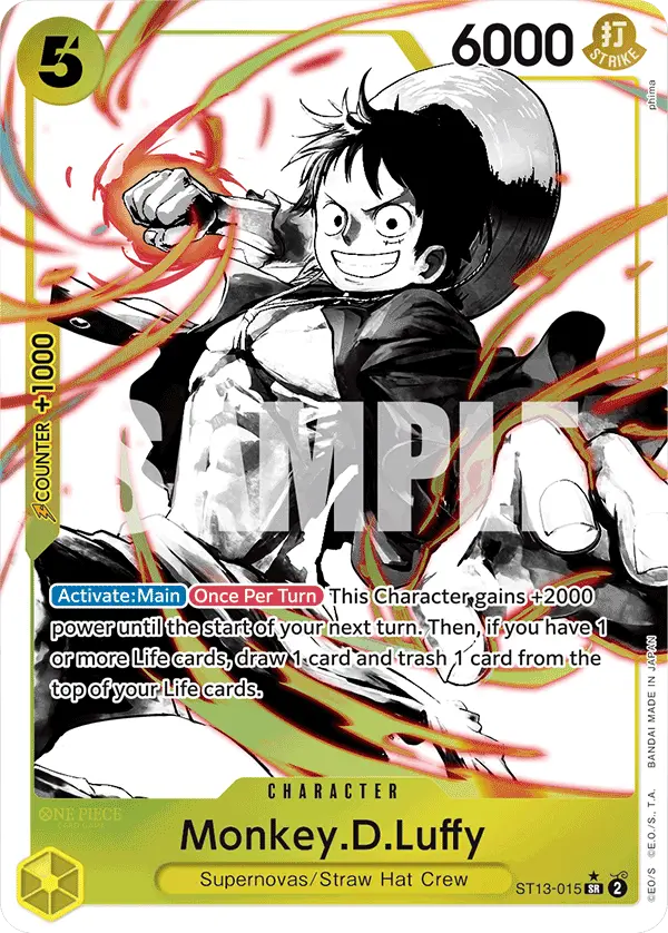 Monkey.D.Luffy (Alt Art), Ultra Deck The Three Brothers ST13-015
