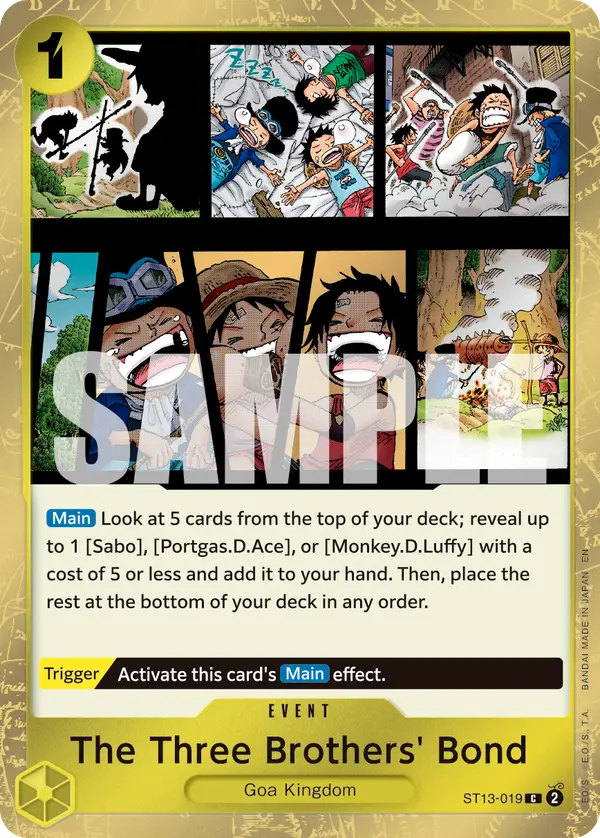 The Three Brothers' Bond (Pirate Foil), Premium Booster -The Best- Vol. 2 ST13-019