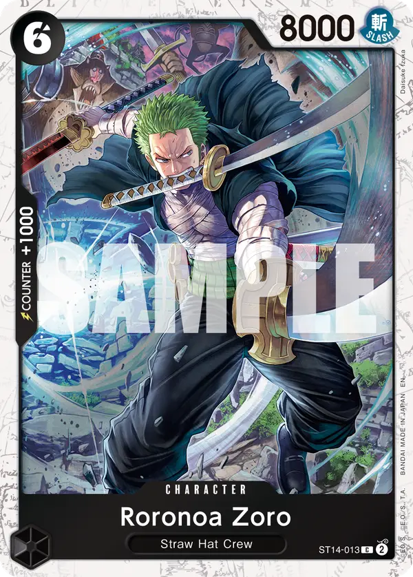 Roronoa Zoro (Pirate Foil), Premium Booster -The Best- Vol. 2 ST14-013
