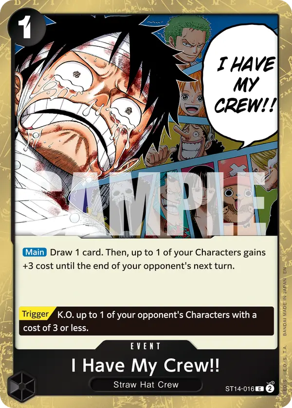 I Have My Crew!! (Pirate Foil), Premium Booster -The Best- Vol. 2 ST14-016