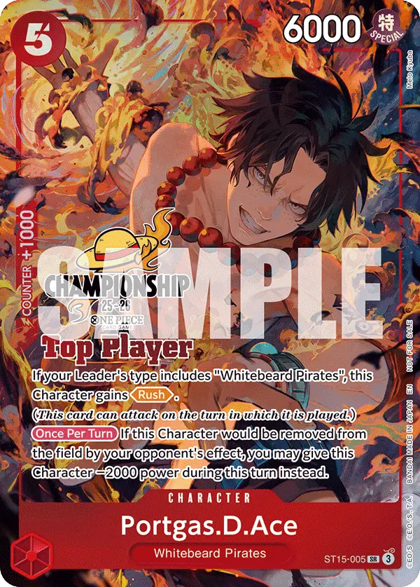 Portgas.D.Ace (CS 25-26 Top Player Pack), One Piece Promotion Cards ST15-005