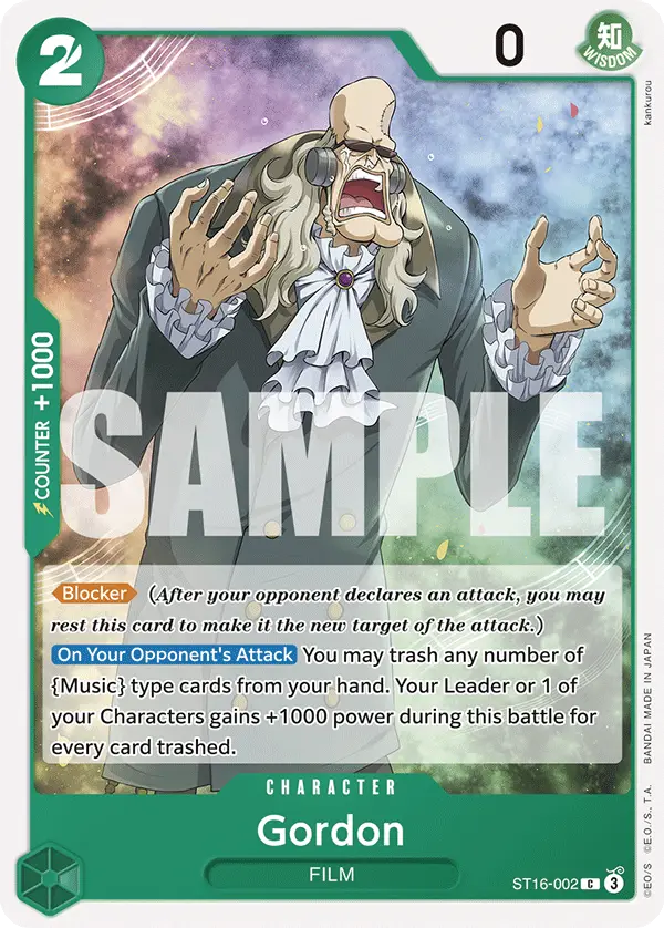 Gordon, Starter Deck 16 GREEN Uta ST16-002