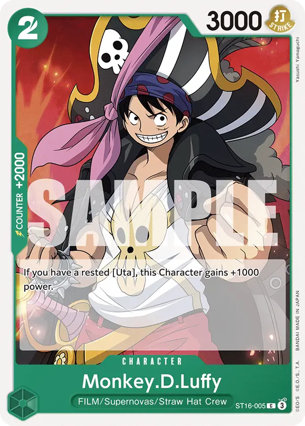 Monkey.D.Luffy, Starter Deck 16 GREEN Uta ST16-005