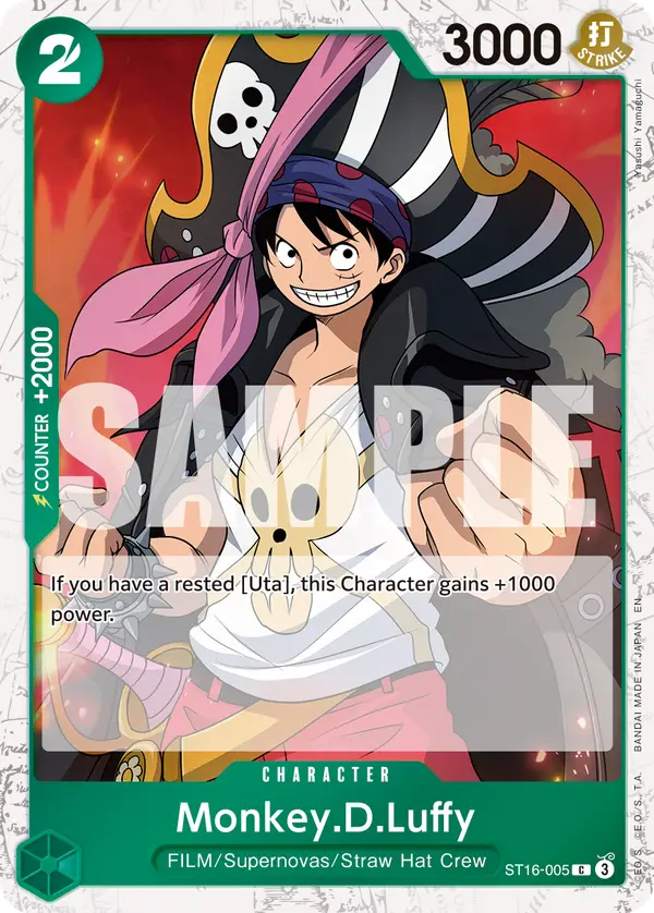 Monkey.D.Luffy (Pirate Foil), Premium Booster -The Best- Vol. 2 ST16-005