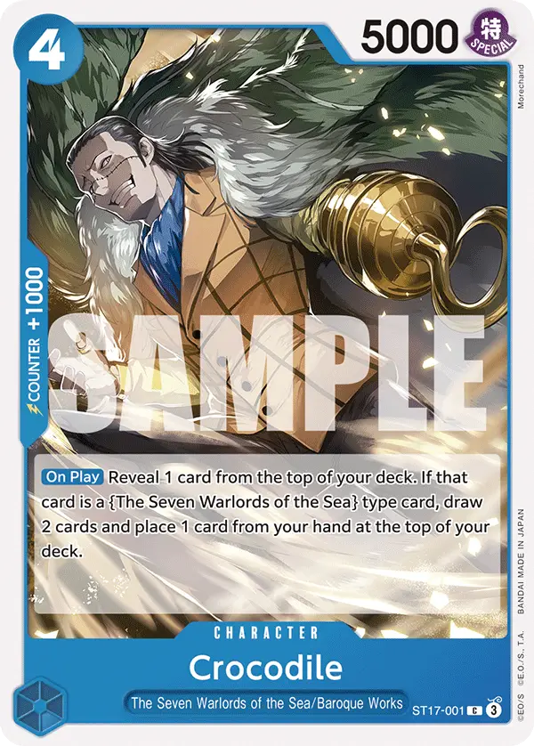 Crocodile, Starter Deck 17 BLUE Donquixote Doflamingo ST17-001