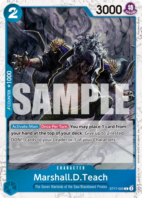 Marshall.D.Teach (Pirate Foil), Premium Booster -The Best- Vol. 2 ST17-005
