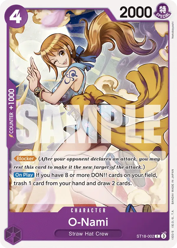 O-Nami, Starter Deck 18 PURPLE Monkey.D.Luffy ST18-002