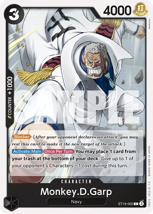 Monkey.D.Garp, Starter Deck 19 BLACK Smoker ST19-005