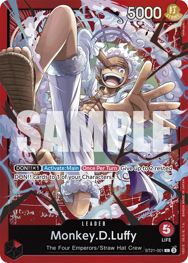 Monkey.D.Luffy, Starter Deck 21 EX Gear 5 ST21-001