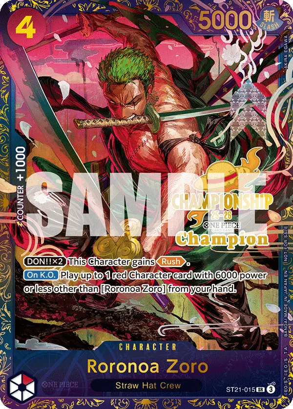 Roronoa Zoro (CS 25-26 1st Place), One Piece Promotion Cards ST21-015