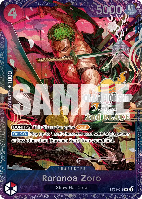 Roronoa Zoro (CS 25-26 2nd Place), One Piece Promotion Cards ST21-015