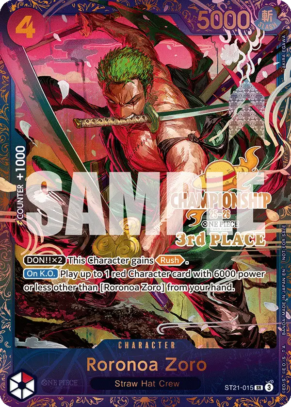 Roronoa Zoro (CS 25-26 3rd Place), One Piece Promotion Cards ST21-015