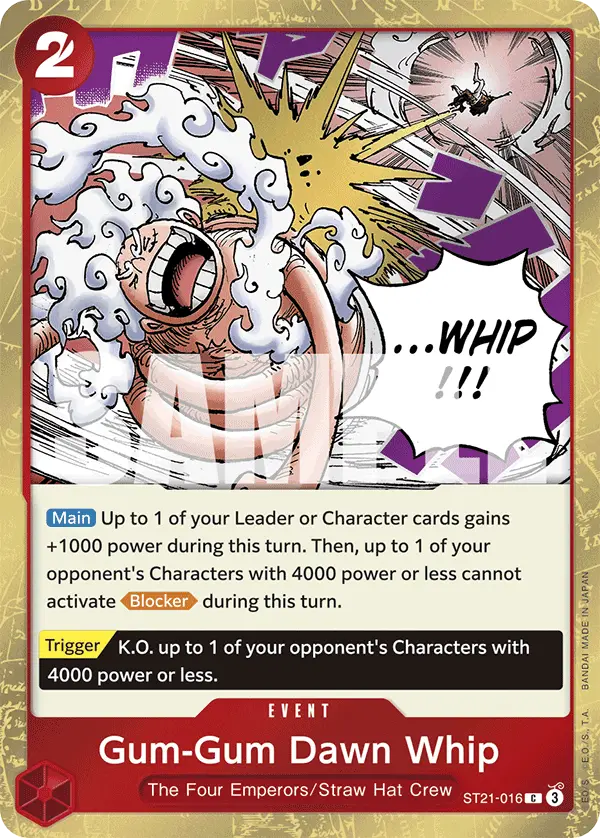 Gum-Gum Dawn Whip, Starter Deck 21 EX Gear 5 ST21-016