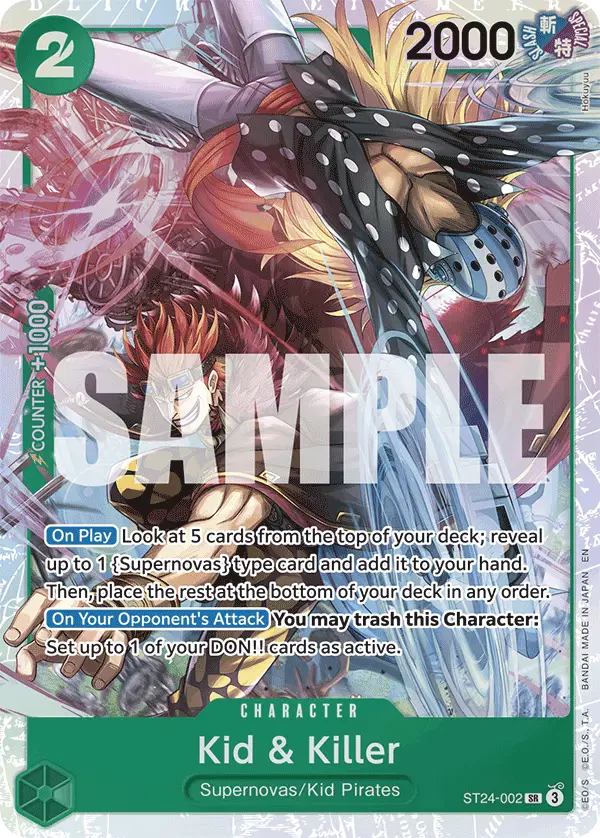 Kid & Killer, Starter Deck 24 GREEN Jewelry Bonney ST24-002