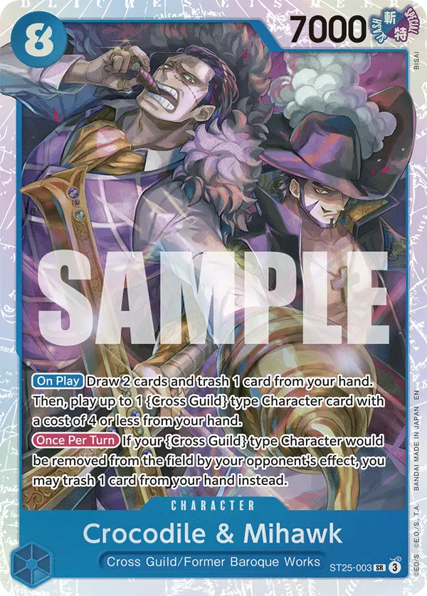 Crocodile & Mihawk, Starter Deck 25 BLUE Buggy ST25-003