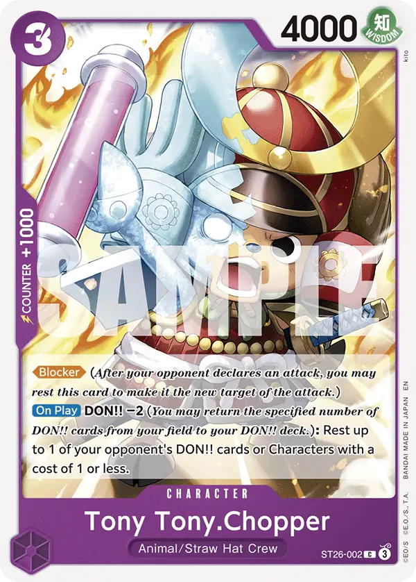 Tony Tony.Chopper, Starter Deck 26 PURPLE/BLACK Monkey.D.Luffy ST26-002