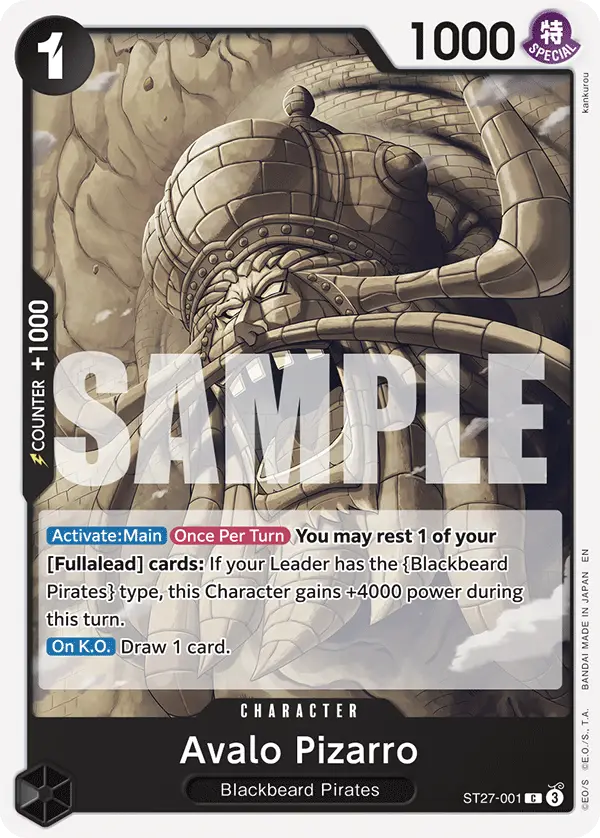 Avalo Pizarro, Starter Deck 27 BLACK Marshall.D.Teach ST27-001