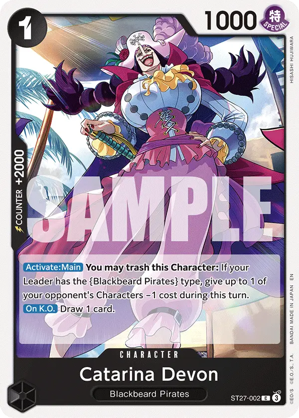 Catarina Devon, Starter Deck 27 BLACK Marshall.D.Teach ST27-002