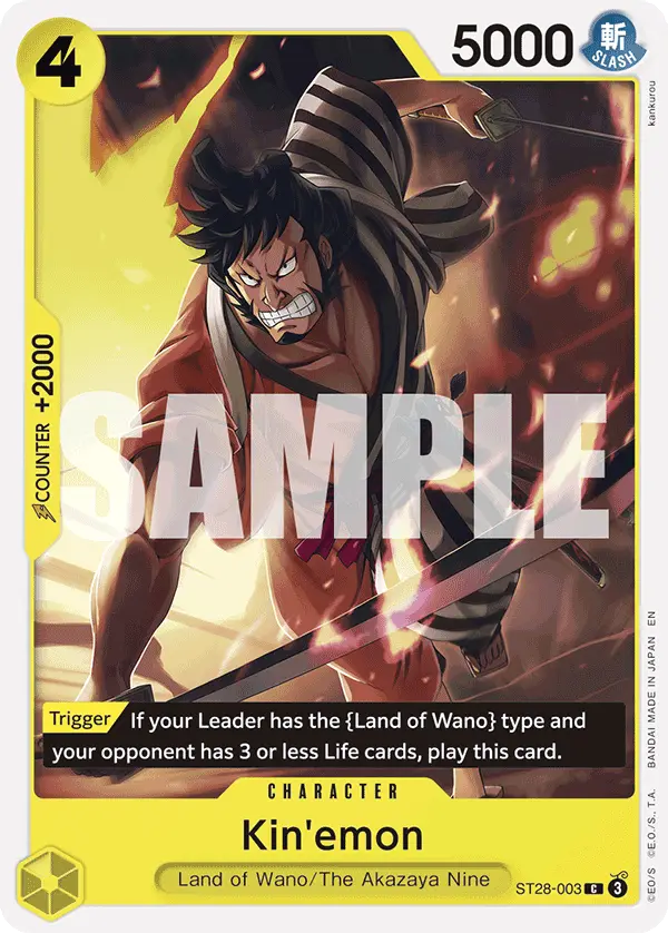 Kin'emon, Starter Deck 28 GREEN/YELLOW Yamato ST28-003