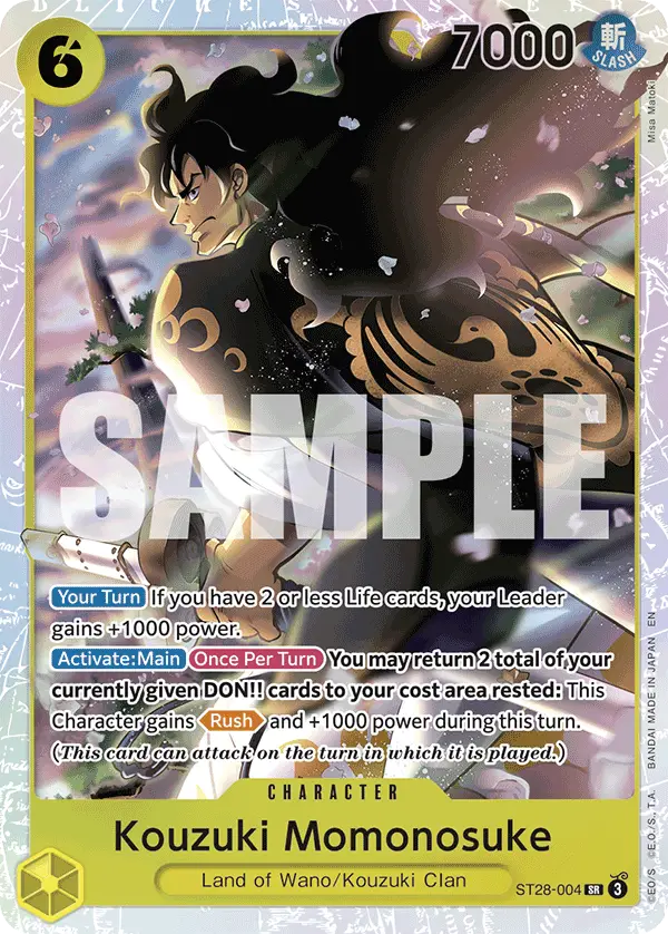 Kouzuki Momonosuke, Starter Deck 28 GREEN/YELLOW Yamato ST28-004