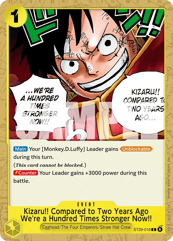 Kizaru!! Compared to Two Years Ago We're a Hundred Times Stronger Now!!, Starter Deck 29 Egghead ST29-016