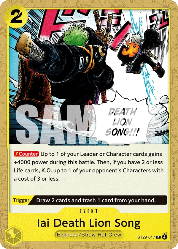 Iai Death Lion Song, Starter Deck 29 Egghead ST29-017