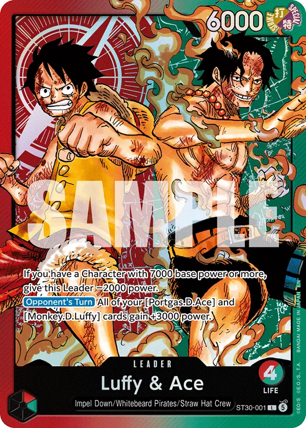 Luffy & Ace, Starter Deck 30 EX Luffy & Ace ST30-001