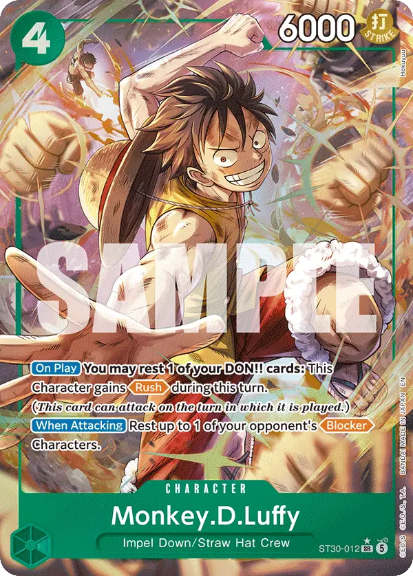 Monkey.D.Luffy (Alt Art), Starter Deck 30 EX Luffy & Ace ST30-012