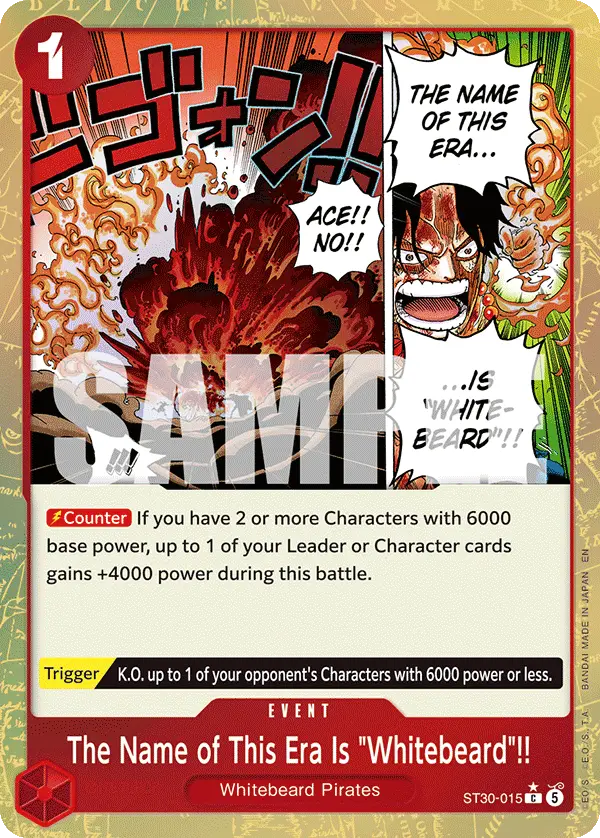 The Name of This Era Is "Whitebeard"!! (Alt Art), Starter Deck 30 EX Luffy & Ace ST30-015