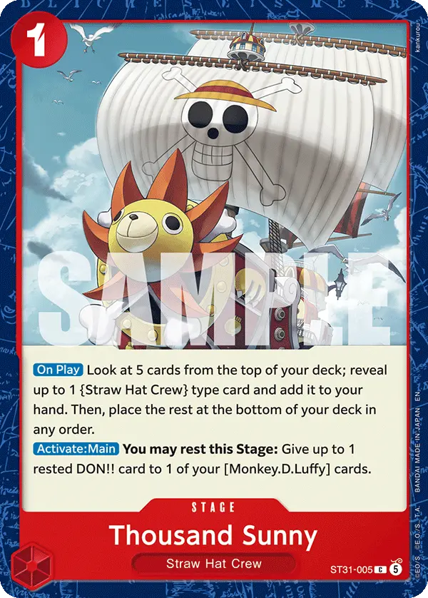 Thousand Sunny, Starter Deck 31 RED Monkey.D.Luffy ST31-005