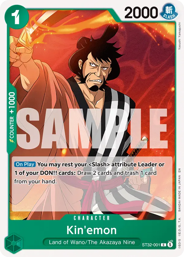 Kin'emon, Starter Deck 32 GREEN Roronoa Zoro ST32-001