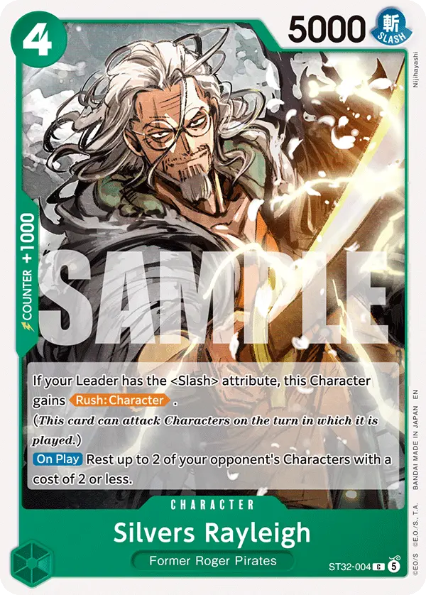 Silvers Rayleigh, Starter Deck 32 GREEN Roronoa Zoro ST32-004