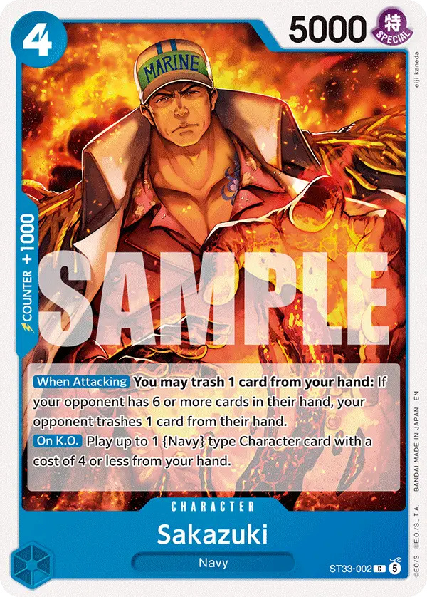 Sakazuki, Starter Deck 33 BLUE Kuzan ST33-002