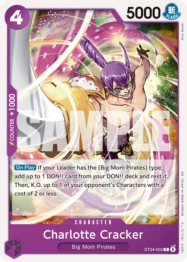 Charlotte Cracker, Starter Deck 34 PURPLE Charlotte Katakuri ST34-002