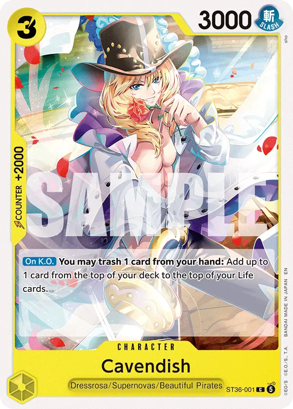 Cavendish, Starter Deck 36 YELLOW Eustass"Captain"Kid ST36-001