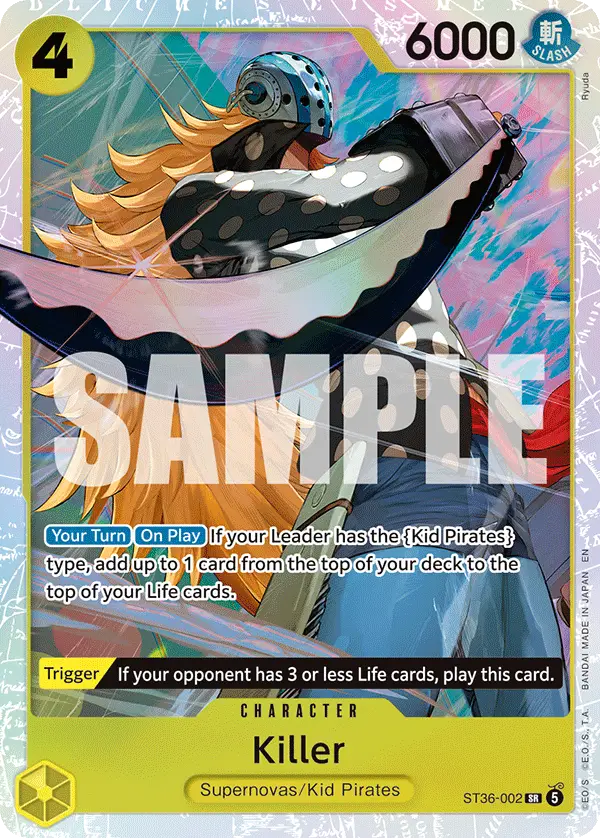 Killer, Starter Deck 36 YELLOW Eustass"Captain"Kid ST36-002