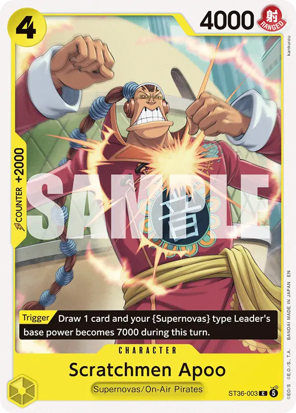 Scratchmen Apoo, Starter Deck 36 YELLOW Eustass"Captain"Kid ST36-003