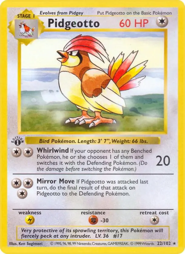 Pidgeotto, Base Set 22/102